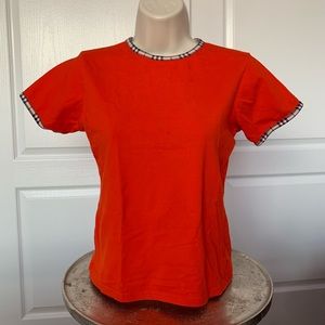 Burberry London T-shirt - size small - orange